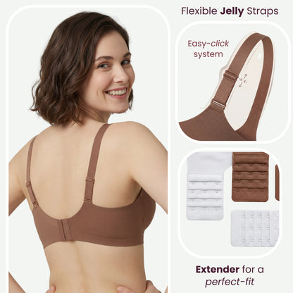 VUE® Jelly Deep-V Wireless Push Up Bra